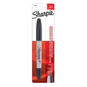 Marcador Permanente Doble Punta Negro Sharpie Blt 1825089