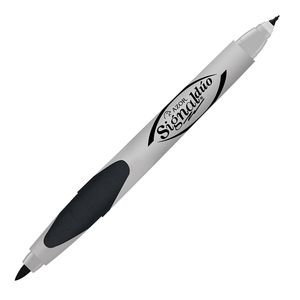 Marcador Permanente Doble Punta Negro Signalduo 301.3300Ne