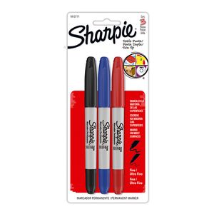 Marcador Permanente Doble Punta Surtidos Con 3 Sharpie 1812771