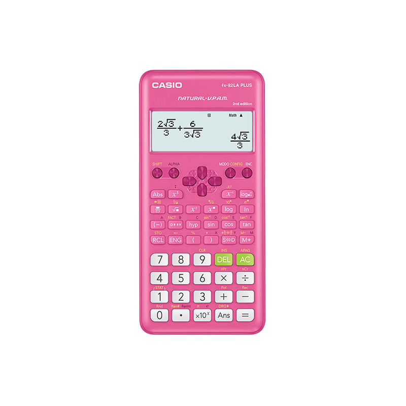 CALCULADORA CIENTIFICA CASIO FX-82LAPLUS2 10+2DIG 252 FUNC ROSA