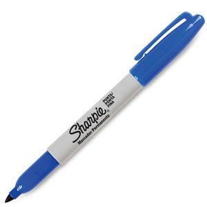 Marcador Permanente Fino Azul Single 30003B