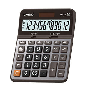 CALCULADORA ESCRITORIO CASIO DX-120B 12DIG MEDIANA SOLAR/PILAS