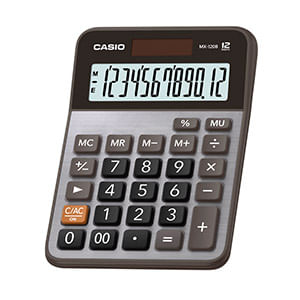 Calculadora Escritorio Casio Mx-120B 12Dig Chica Solar/Bateria Mx-120B/Mx-120S