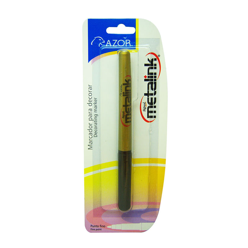 MARCADOR PERMANENTE FINO DORADO METALINK BLT