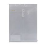 SOBRE BOLSA OFICIO CON RONDANA VERTICAL PLASTICO TRANSP