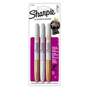 Marcador Permanente Fino Surtidos Con 3 Metal Sharpie 1858004/2146480