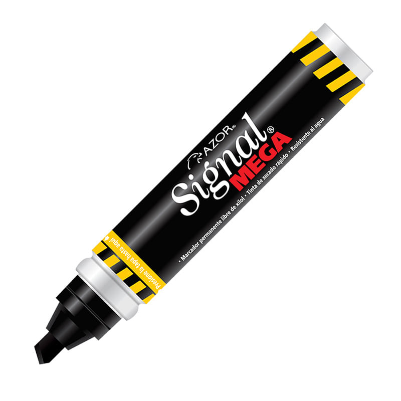 MARCADOR PERMANENTE GRUESO NEGRO SIGNAL MEGA