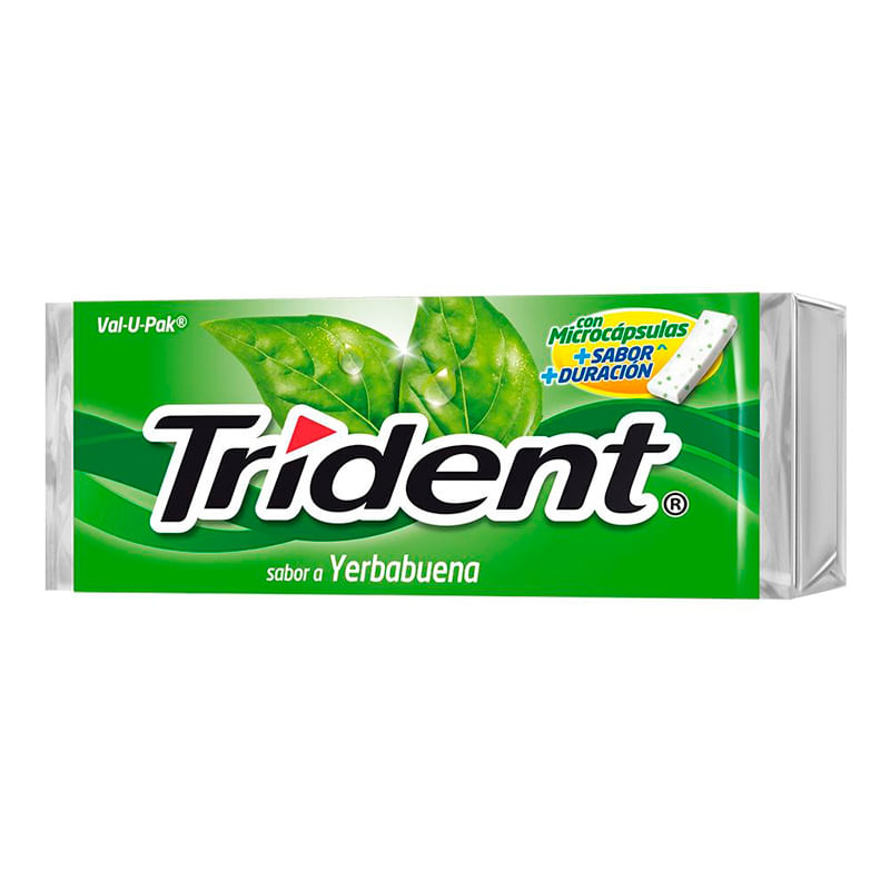 GOMA DE MASCAR TRIDENT VALUPAK YERBA