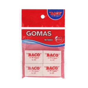 Goma Mediana Blanca G-30 Bolsa Con 4Pzas Ptgma0005