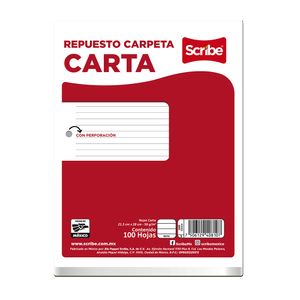 Hojas Para Carpeta Carta 100H Rayas Clasico 1083400
