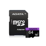 MEMORIA MICRO SDHC 64GB CLASE 10 UHS-I, ADATA