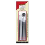 PINCEL PLASTICO SURTIDO PUNTA PLANA CON 5 (No 2-4-1/2-1/2-1/4) ROJO BLT
