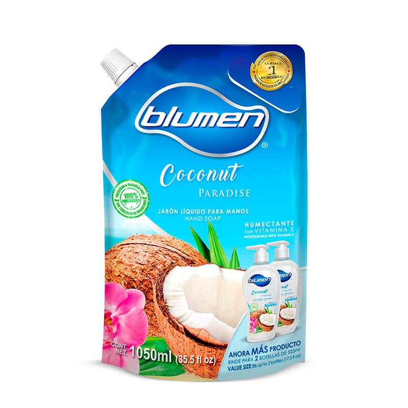 JABON LIQUIDO BLUMEN COCONUT PARADISE POUCH 1050ML