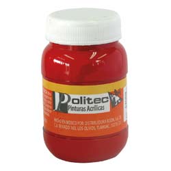 PINTURA ACRILICA POLITEC 100ML ROJO TOLUIDINA