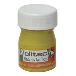 PINTURA ACRILICA POLITEC 20ML AMARILLO CLARO