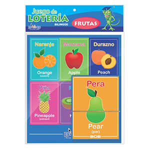 Juego De Loteria Didactica Bilingüe Frutas Lot015