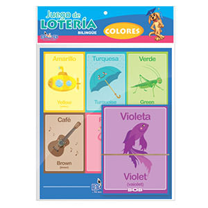 Juego De Loteria Preescolar Bilingüe Colores Lot005