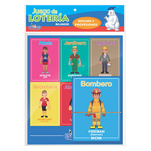 Juego De Loteria Preescolar Bilingüe Oficios Lot006