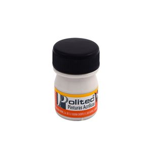 Pintura Acrilica Politec 20Ml Blanco Metalico 14356