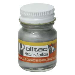 PINTURA ACRILICA POLITEC 20ML PLATA