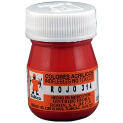 Pintura Acrílica Roja Escolar Manualidades 35ml Mylin 1pz