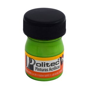 Pintura Acrilica Politec 20Ml Verde Hoja Metalico 14364