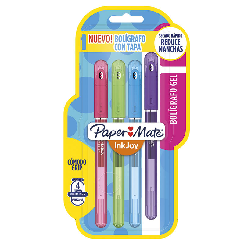BOLIGRAFO FINO GEL 07 STICK C/4 SURTIDOS 400ST