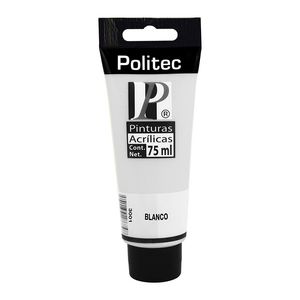 Pintura Acrilica Politec 75Ml Blanco Titanio Tubo 21438