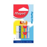GOMA BORRAR MINI CON 2 SOFTY + SACAPUNTAS PLASTICO BLT