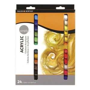 Pintura Acrilica Simply Tubo 12Ml Set C/24Pzas 58415