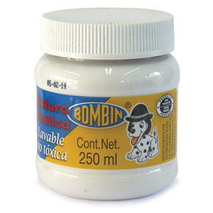 PINTURA VINILICA BOMBIN 250ML BLANCO