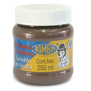 PINTURA VINILICA BOMBIN 250ML CAFE