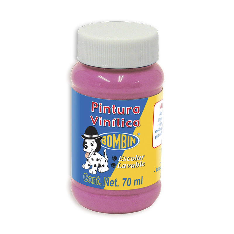 PINTURA VINILICA BOMBIN 70ML ROSA