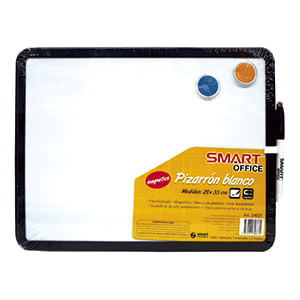 Pizarron Blanco Magnetico 35X28Cm Marco Plastico 24021