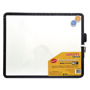 PIZARRON BLANCO MAGNETICO 43X35CM MARCO PLASTICO