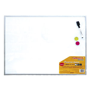 Pizarron Blanco Magnetico 58X43Cm Marco Aluminio 24001