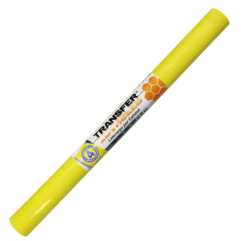 PLASTICO ADHESIVO 035X2M AMARILLO TRANSFER