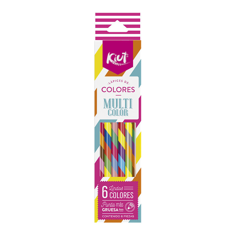 LAPICES DE COLOR  6-L RED MULTICOLOR KIUT