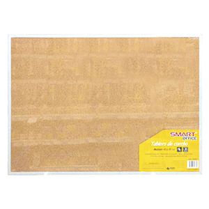 Tablero Corcho 58X43Cm Marco Aluminio 24041