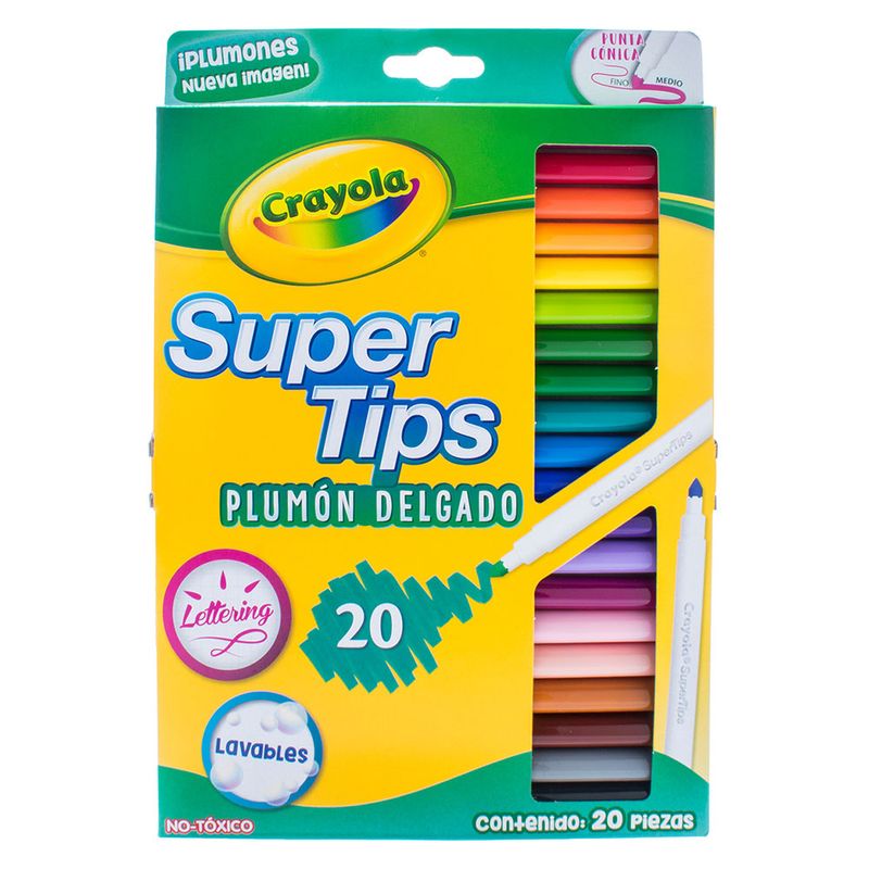 PLUMONES DELGADOS RED SURTIDOS CON 20 CRAYOLA