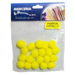 POMPONES CHICOS AMARILLO C/20 PZAS
