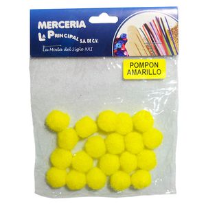 Pompones Chicos Amarillo C/20 Pzas 7502224203647