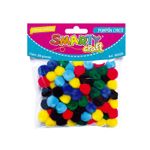 POMPONES CHICOS COLORES SURTIDOS C/80 PZAS