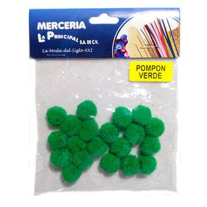 Pompones Chicos Verde C/20 Pzas 7502224202268