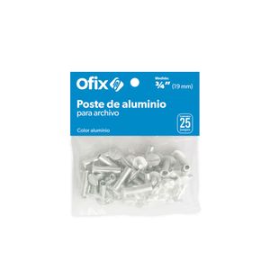 Postes Aluminio 19Mm 3/4 Con 25Pzas 70019