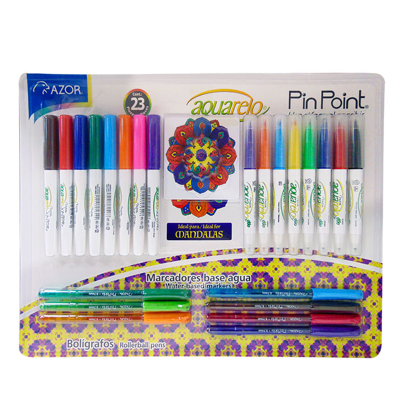 MARCADOR-BASE-AGUA-COLORES-C-23-PZAS-MANDALA-AQUARELO-DUO