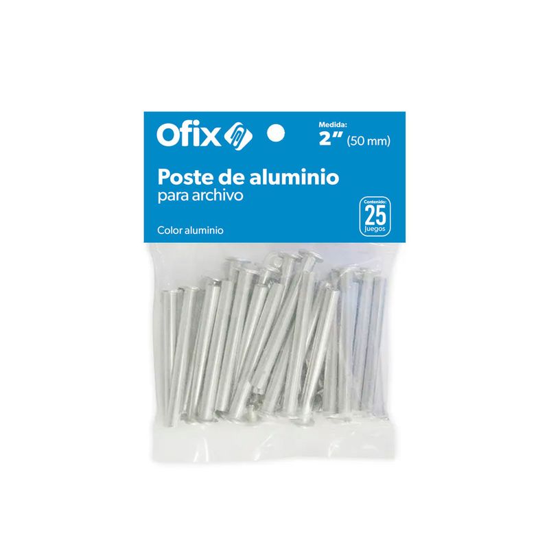 POSTES ALUMINIO 50MM 2 CON 25PZAS