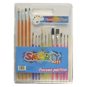 Juego De Pinceles Profesional (6 Planos Y 9Redondos) Con 15 Smarty 34070