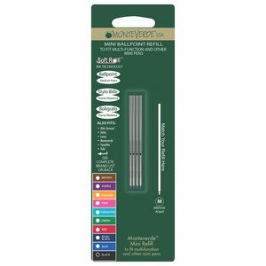 Repuesto Mini Pm Negro Boligrafo Universal D132 Blt C/4 Monteverde D132Bk