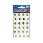 ETIQUETA FANTASIA ESTRELLAS ORO
